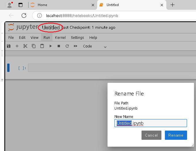 jupyter notebook タイトル編集